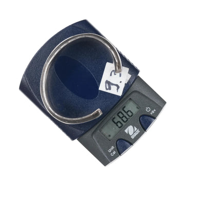 6.25" Benny Armijo Navajo high grade inlay modernist sterling cuff bracelet - Estate Fresh Austin