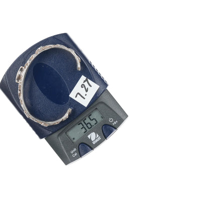 6.25" 1980's Masha Southwestern sterling and stone nugget cuff bracelet - Estate Fresh Austin