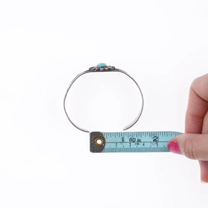 6.25" 30's-40's Fred Harvey Era sterling and turquoise bracelet - Estate Fresh Austin