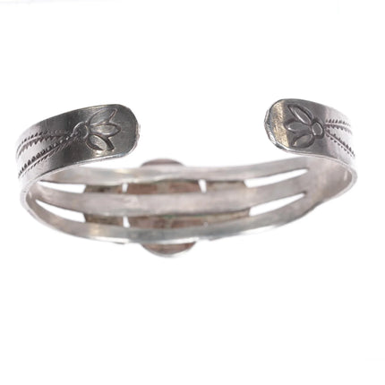 6.25" 30's-40's Navajo silver and turquoise cuff bracelet - Estate Fresh Austin