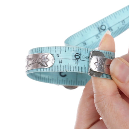6.25" 30's-40's Navajo silver and turquoise cuff bracelet - Estate Fresh Austin