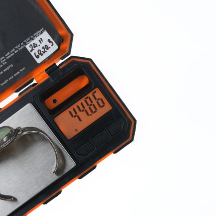 6.25" 30's-40's Navajo silver cuff bracelet with large turquoise stone - Estate Fresh Austin