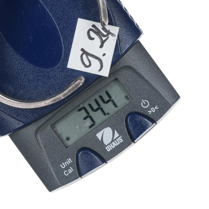 6.25" 40's-50's Native American spiderweb turquoise silver cuff bracelet - Estate Fresh Austin