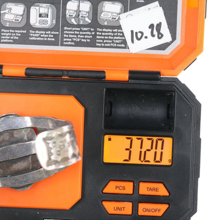 6.25" 40's-50's Navajo Curio Fred Harvey sterling cuff bracelet Green turquoise - Estate Fresh Austin