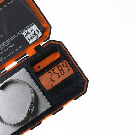 6.25" 40's-50's Navajo hand stamped silver and turquoise cuff bracelet - Estate Fresh Austin