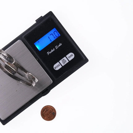 6.25" 40's-50's Navajo stamped silver and turquoise bracelet - Estate Fresh Austin