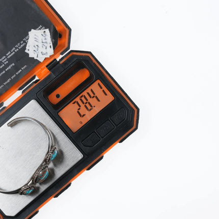 6.25" 60's-70's Gorgeous turquoise silver cuff bracelet - Estate Fresh Austin