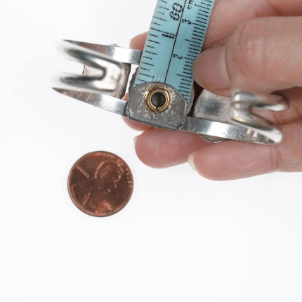 6.25" 60's-70's Gorgeous turquoise silver cuff bracelet - Estate Fresh Austin