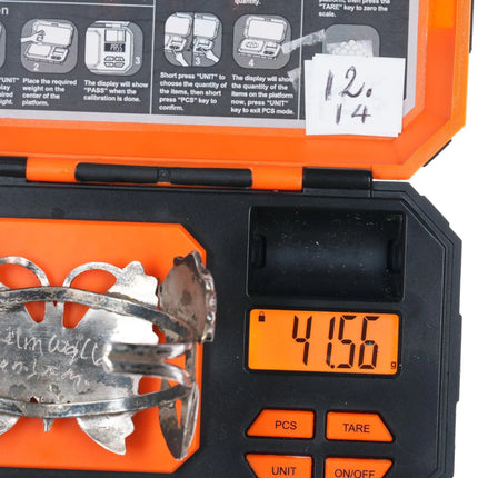 6.25" Anselm Wallace Zuni Butterfly sterling channel inlay cuff bracelet - Estate Fresh Austin