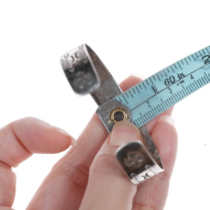 6.25" c1930's Silver Navajo curio whirling logs cuff bracelet - Estate Fresh Austin