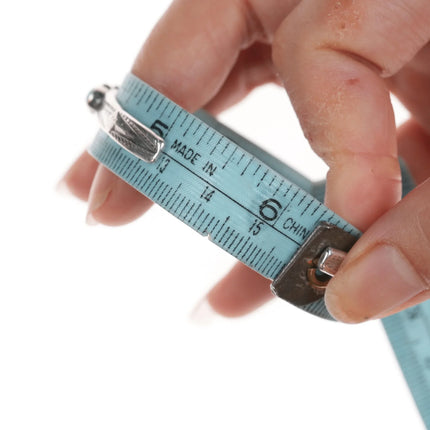 6.25" c1930's slim Navajo silver and turquoise row cuff bracelet. - Estate Fresh Austin