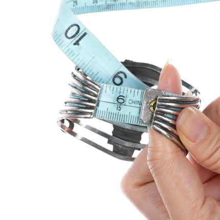 6.25" c1940's Zuni Knifewing inlay silver cuff bracelet - Estate Fresh Austin