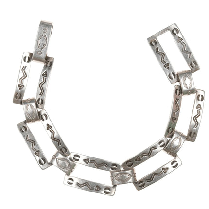 6.25" c1950's Navajo Curio Sterling link bracelet - Estate Fresh Austin