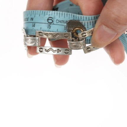 6.25" c1950's Navajo Curio Sterling link bracelet - Estate Fresh Austin