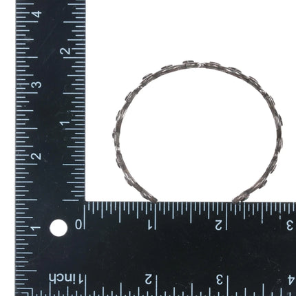 6.25" c1950's Vintage Zuni sterling and turquoise inlay shadowbox cuff bracelet - Estate Fresh Austin