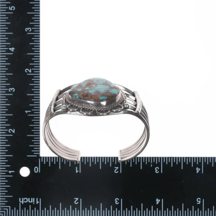 6.25" Navajo sterling silver turquoise Cuff bracelet/Earrings/sz6.25 Ring - Estate Fresh Austin