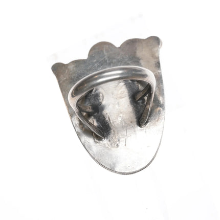 6.25" Navajo sterling silver turquoise Cuff bracelet/Earrings/sz6.25 Ring - Estate Fresh Austin