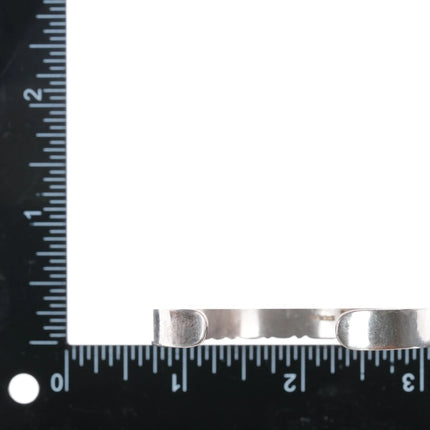 6.25" c1980's southwestern sterling gemset Tourmaline/Topaz cuff bracelet - Estate Fresh Austin