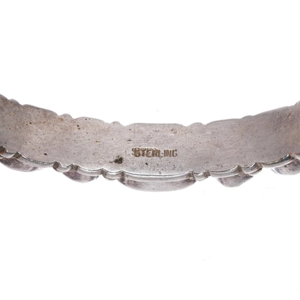 6.25" c1980's southwestern sterling gemset Tourmaline/Topaz cuff bracelet - Estate Fresh Austin