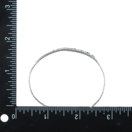 6.25" Cecil & Connie Hattie Zuni 1970's sterling turquoise cuff bracelet - Estate Fresh Austin