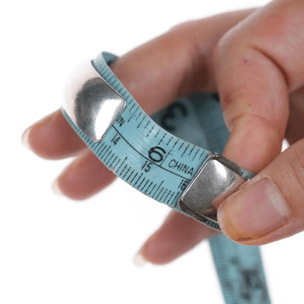 6.25" C/J Nez Navajo silver plain cuff bracelet - Estate Fresh Austin