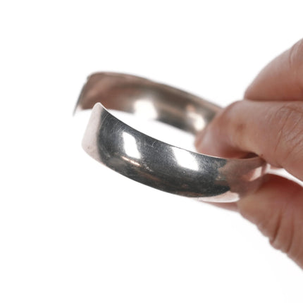 6.25" C/J Nez Navajo silver plain cuff bracelet - Estate Fresh Austin