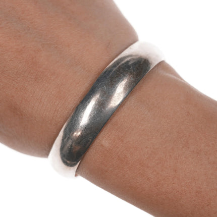 6.25" C/J Nez Navajo silver plain cuff bracelet - Estate Fresh Austin
