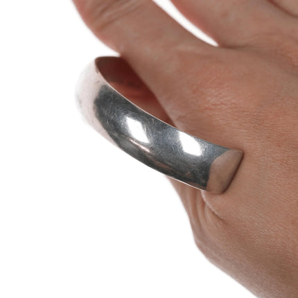 6.25" C/J Nez Navajo silver plain cuff bracelet - Estate Fresh Austin