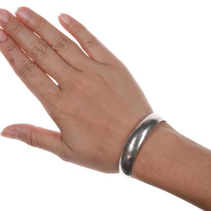 6.25" C/J Nez Navajo silver plain cuff bracelet - Estate Fresh Austin