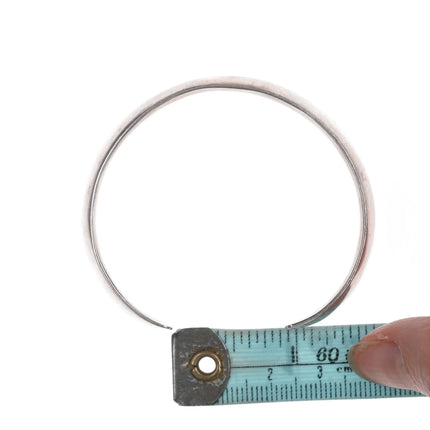 6.25" C/J Nez Navajo silver plain cuff bracelet - Estate Fresh Austin