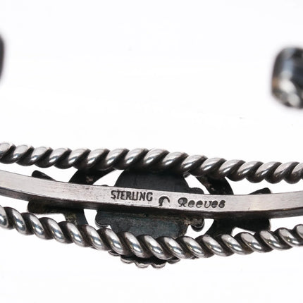 6.25" David Reeves Navajo sterling coral cuff bracelet - Estate Fresh Austin