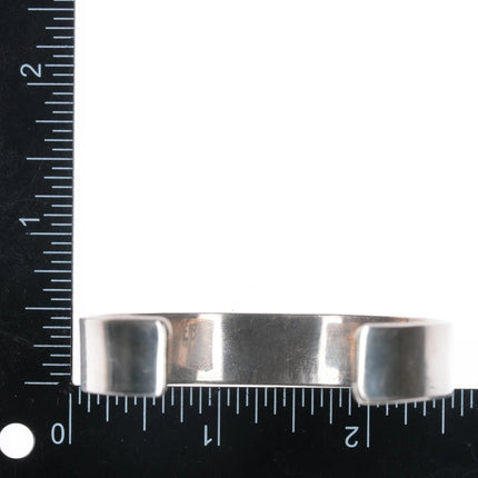 6.25" EB Navajo sterling channel inlay cuff bracelet - Estate Fresh Austin