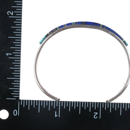 6.25" EB Navajo sterling channel inlay cuff bracelet - Estate Fresh Austin