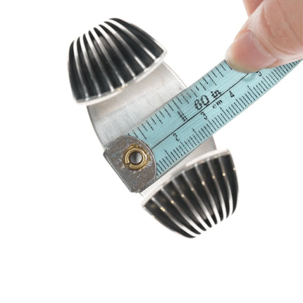 6.25" Felix Joe Navajo banded Sterling cuff bracelet - Estate Fresh Austin