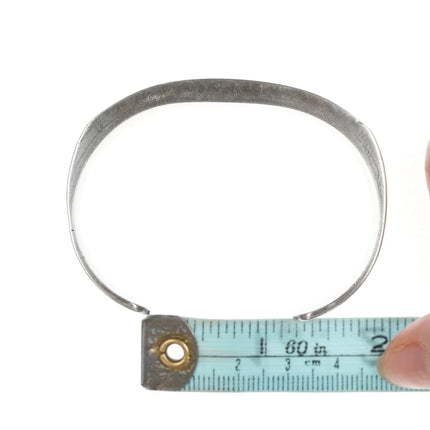 6.25" Fred Thompson (1922-2002) Navajo Turquoise inlaid silver cuff bracelet - Estate Fresh Austin