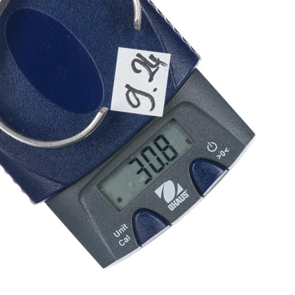 6.25" G Begay Navajo hand stamped silver cuff bracelet with turquoise - Estate Fresh Austin