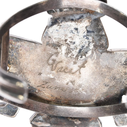 6.25" Gary Vacit Zuni Sterling multi-stone inlay knifewing cuff bracelet - Estate Fresh Austin