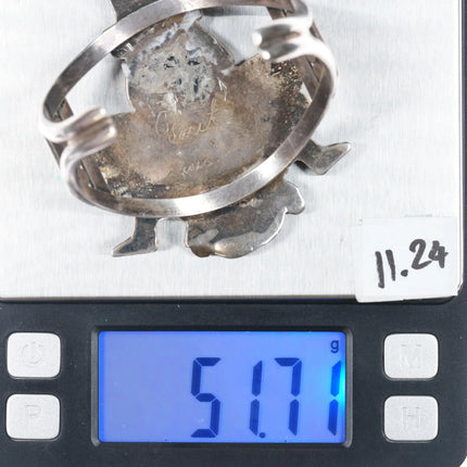 6.25" Gary Vacit Zuni Sterling multi-stone inlay knifewing cuff bracelet - Estate Fresh Austin