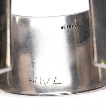 6.25" Joe Begay Navajo Sleeping Beauty turquoise inlay sterling cuff bracelet - Estate Fresh Austin