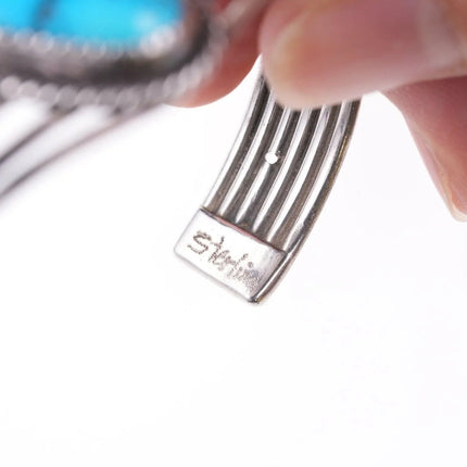 6.25" M Yazzie Navajo Sterling and turquoise bracelet - Estate Fresh Austin