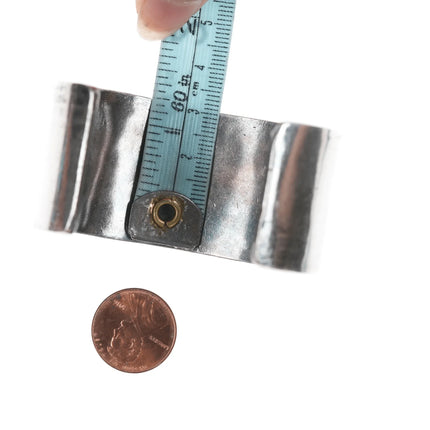 6.25" MJC Zuni Sterling channel inlay turquoise cuff bracelet - Estate Fresh Austin