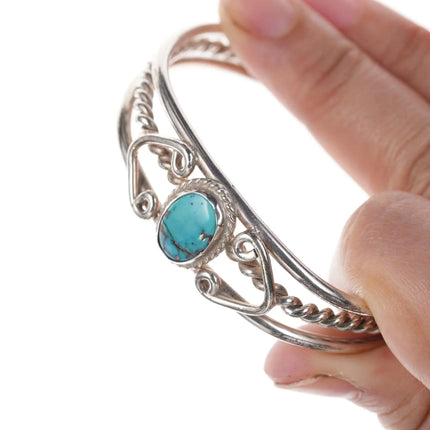 6.25" Native American Sterling and turquoise bracelet - Estate Fresh Austin