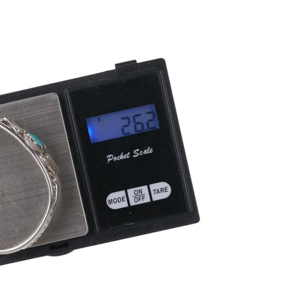 6.25" Native American Sterling and turquoise bracelet - Estate Fresh Austin