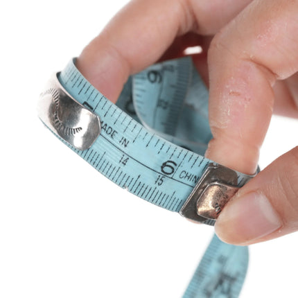 6.25" Navajo shadowbox silver snake eye turquoise cuff bracelet - Estate Fresh Austin