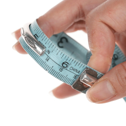 6.25" Navajo Vintage stamped silver slim cuff bracelet - Estate Fresh Austin