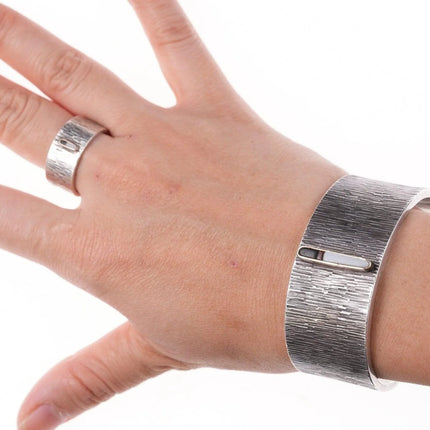 6.25" Norbert Peshlakai Navajo 14k Sterling, coral, jet, and shell bracelet and - Estate Fresh Austin