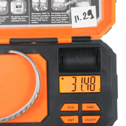 6.25" Older Zuni sterling slant turquoise flush inlay cuff bracelet - Estate Fresh Austin