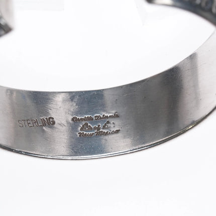 6.25" Orville Tsinnie Navajo hammered sterling cuff bracelet - Estate Fresh Austin