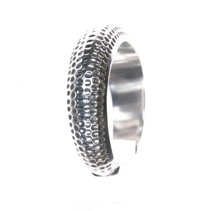 6.25" Orville Tsinnie Navajo hammered sterling cuff bracelet - Estate Fresh Austin