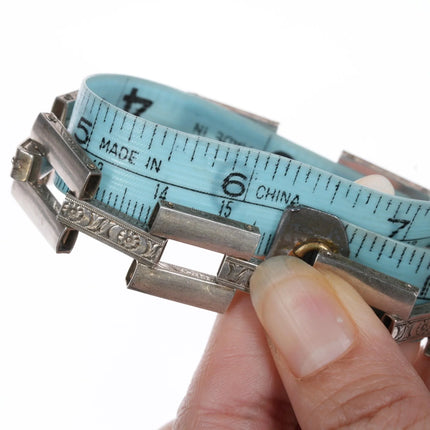 6.25" Period Art Deco sterling link bracelet - Estate Fresh Austin